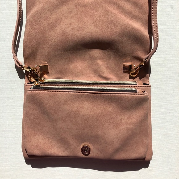 Small Laser Cut Cross Body Clutch - Pink - Picture 3 of 5